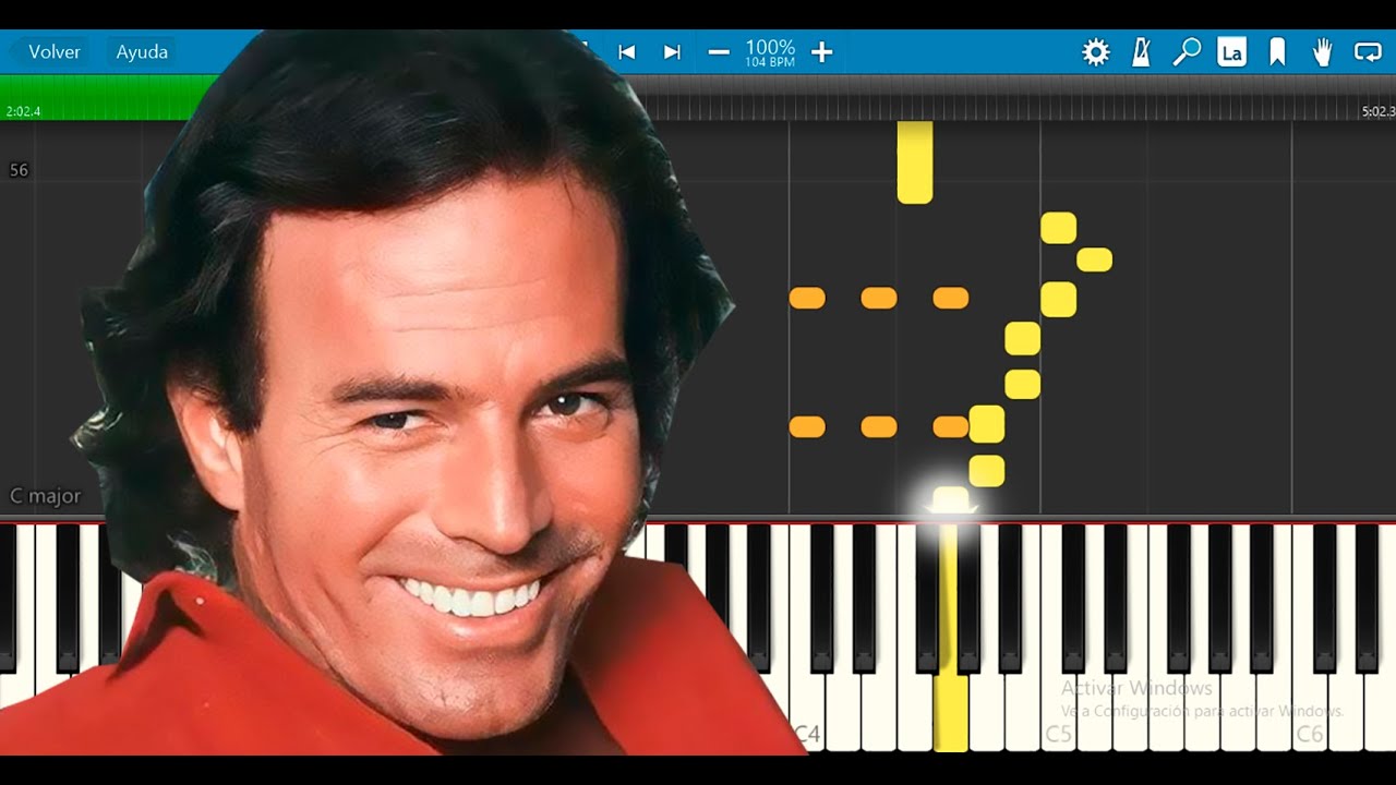 Julio Iglesias / De Niña A Mujer / Piano Tutorial