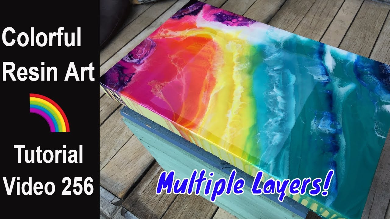 Colorful Resin Art/ start to finish/ HOW TO create depth/ multiple layers
