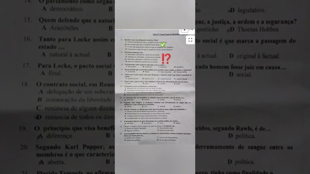 Resolu&ccedil;&atilde;o do exame de Filosofia de 2024; 1&ordf; &Eacute;poca