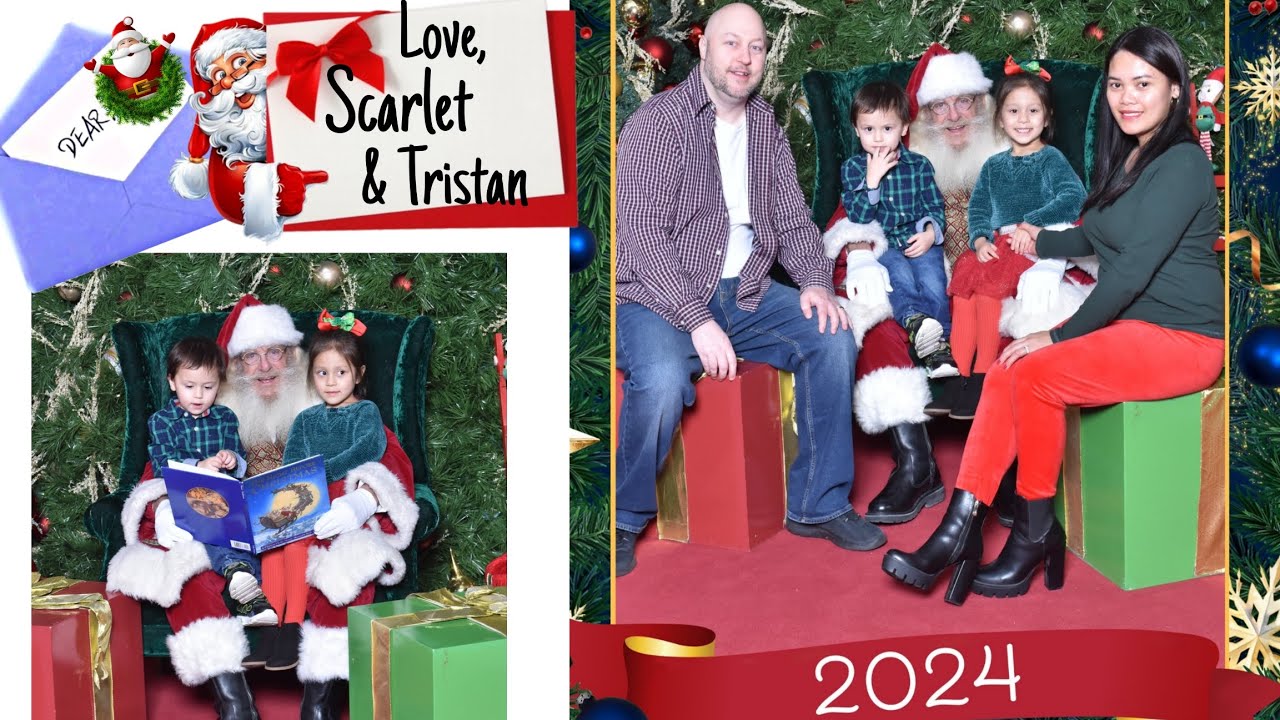 Christmas photos with Santa | Scarlet & Tristan letter to Santa 🎅 #christmas 2024