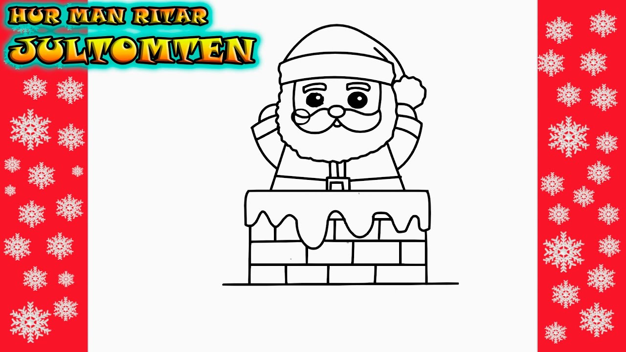 🎅✨ Hur man ritar JULTOMTEN    | Rita Det Själv | Lär dig att rita enkelt