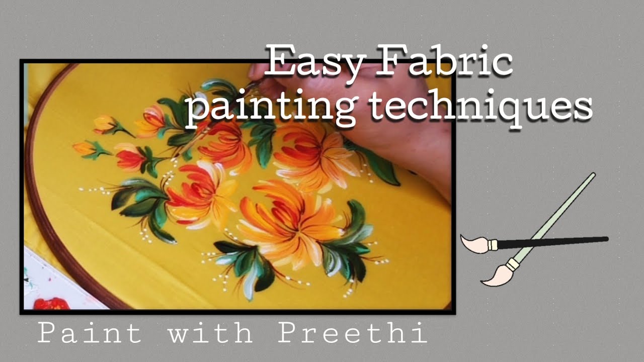 Easy Fabric painting  techniques @KritiByPreethi
