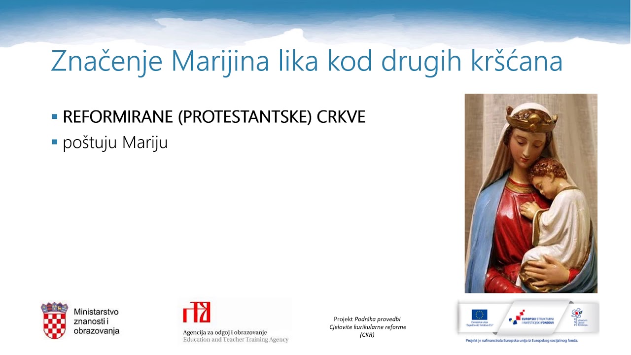 Katolički vjeronauk 1.r SŠ -  Marija - Isusova majka