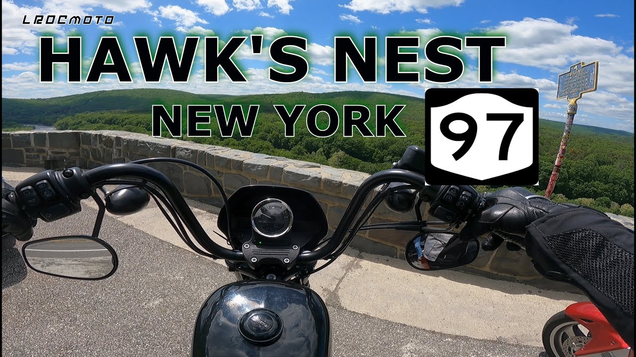 HARLEY DAVIDSON IRON 1200 SPORTSTER road trip to HAWK'S NEST with other TOURING MOTORCYCLES  pt.2