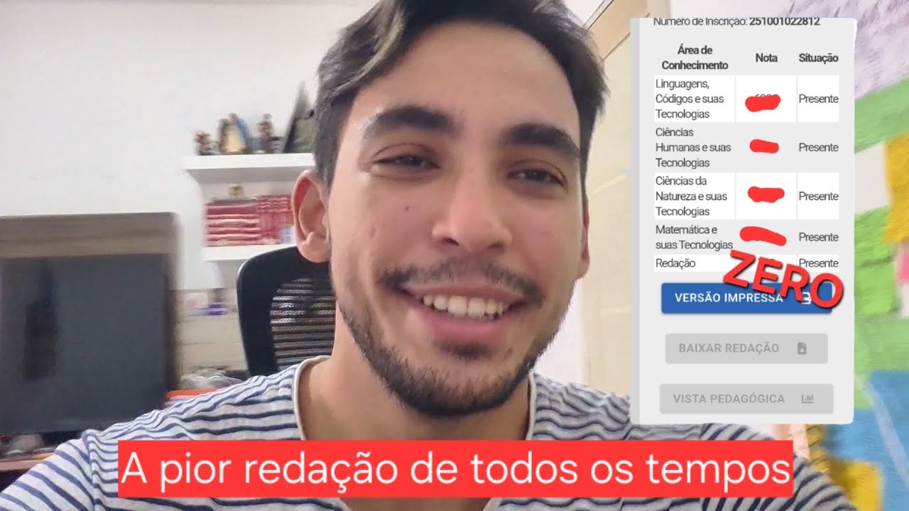 O ENEM ME DESTRUIU - Notas e a pior redação da história 