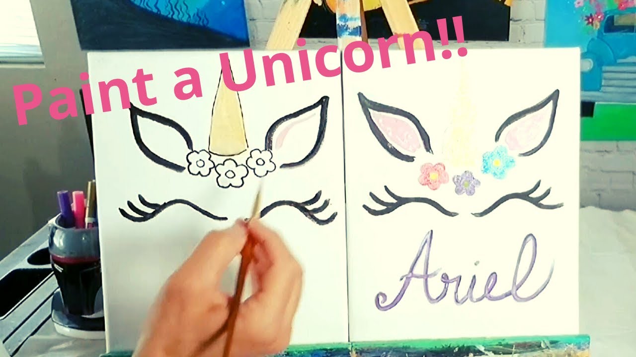 Simple Unicorn art tutorial for kids!