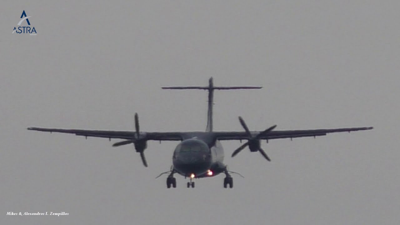 ✔🔴 Amazing SMOOTH Landing | Kalymnos Airport | ASTRA Airlines | ATR 42 -300  | Greece ✔