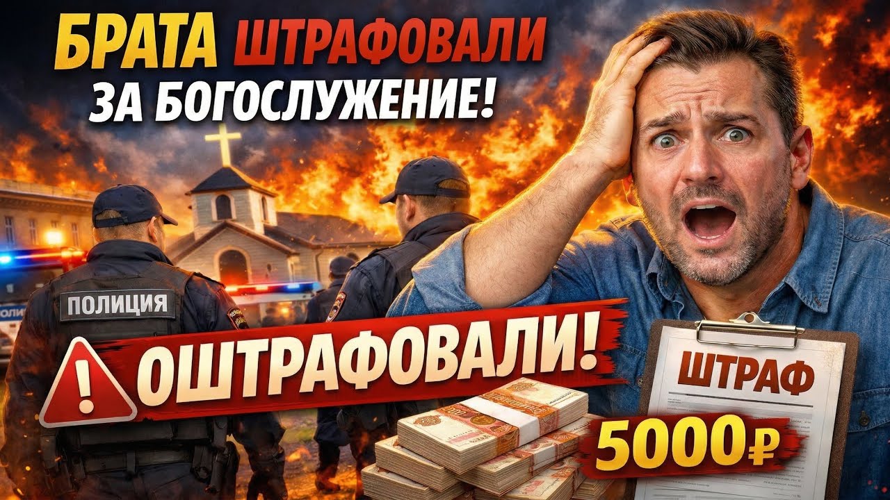 ⚡️БРАТА ОШТРАФОВАЛИ ЗА ОБЫЧНОЕ БОГОСЛУЖЕНИЕ