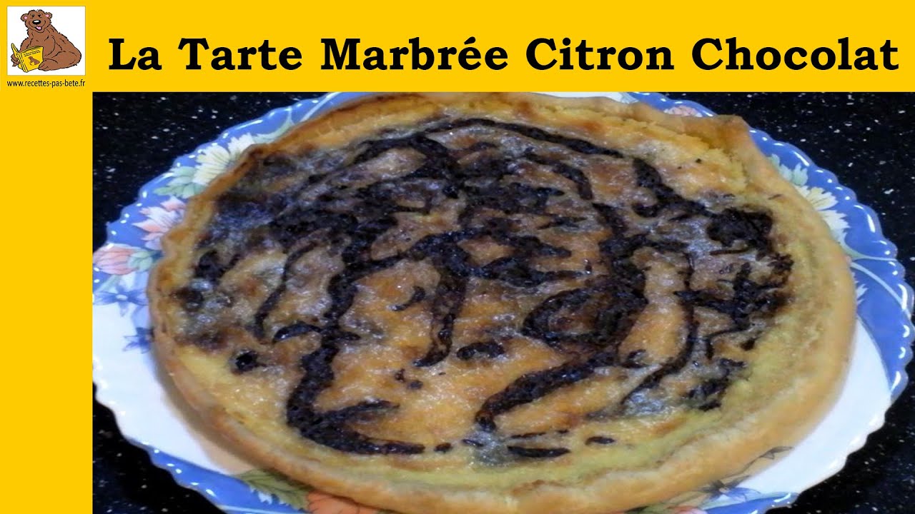 La tarte marbrée citron chocolat (recette facile) HD