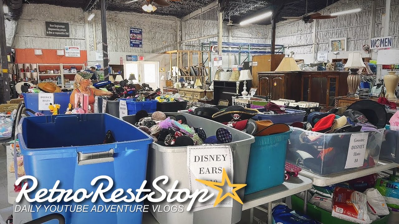 Thrifting Clermont Florida For A Huge Haul Of Movies, Minnie Ears, &!Halloween | Retro Rest Stop
