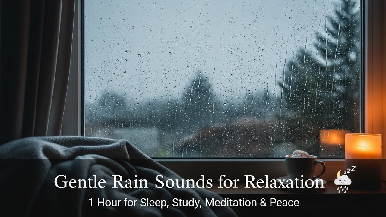 Gentle rain sound 1 hour 🌧️