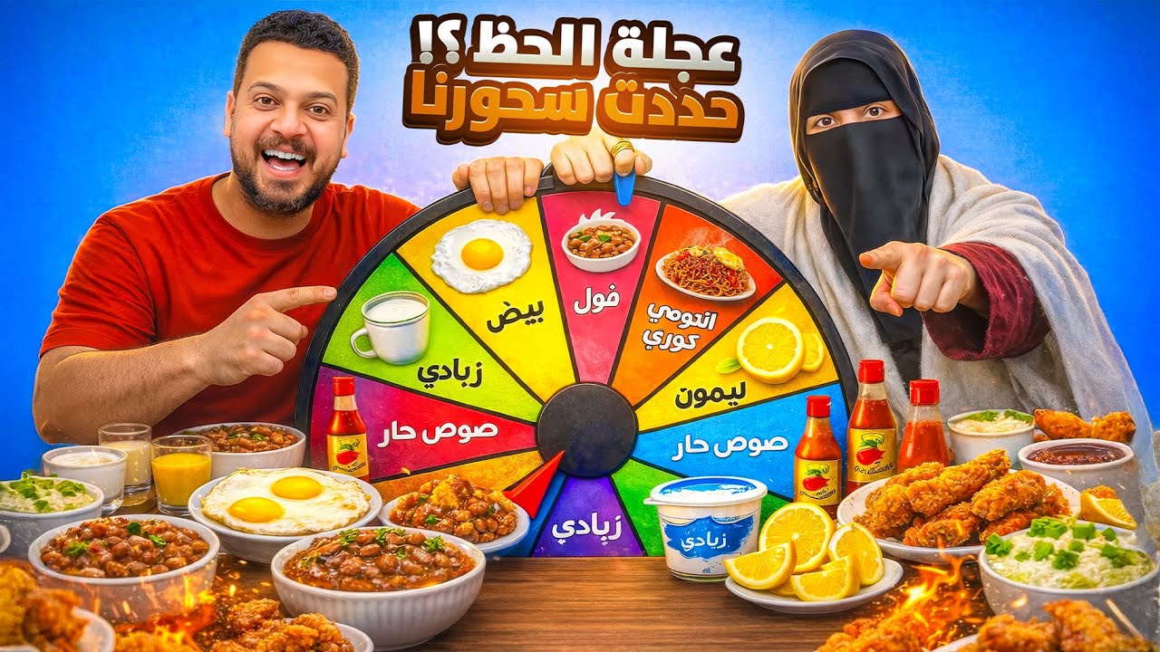 خلينا عجلة الحظ تختار سحورنا في رمضان! 😱 النتيجة كانت كارثة