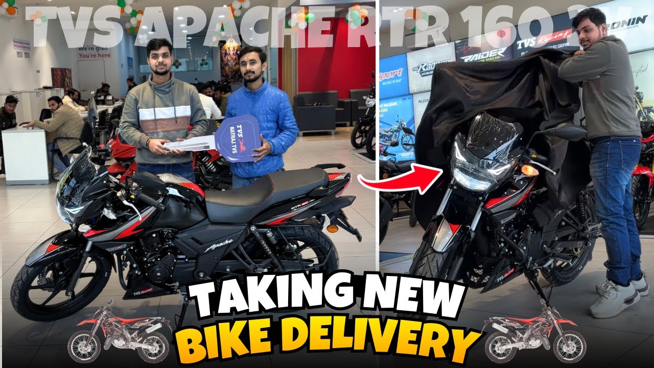Taking Delivery OF New Bike 😍| 2026 TVS Apache RTR 160 2V Black🔥