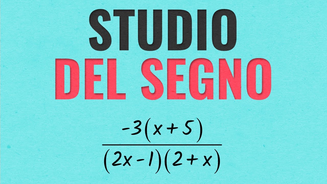 Studio del Segno di un Prodotto e di una Frazione