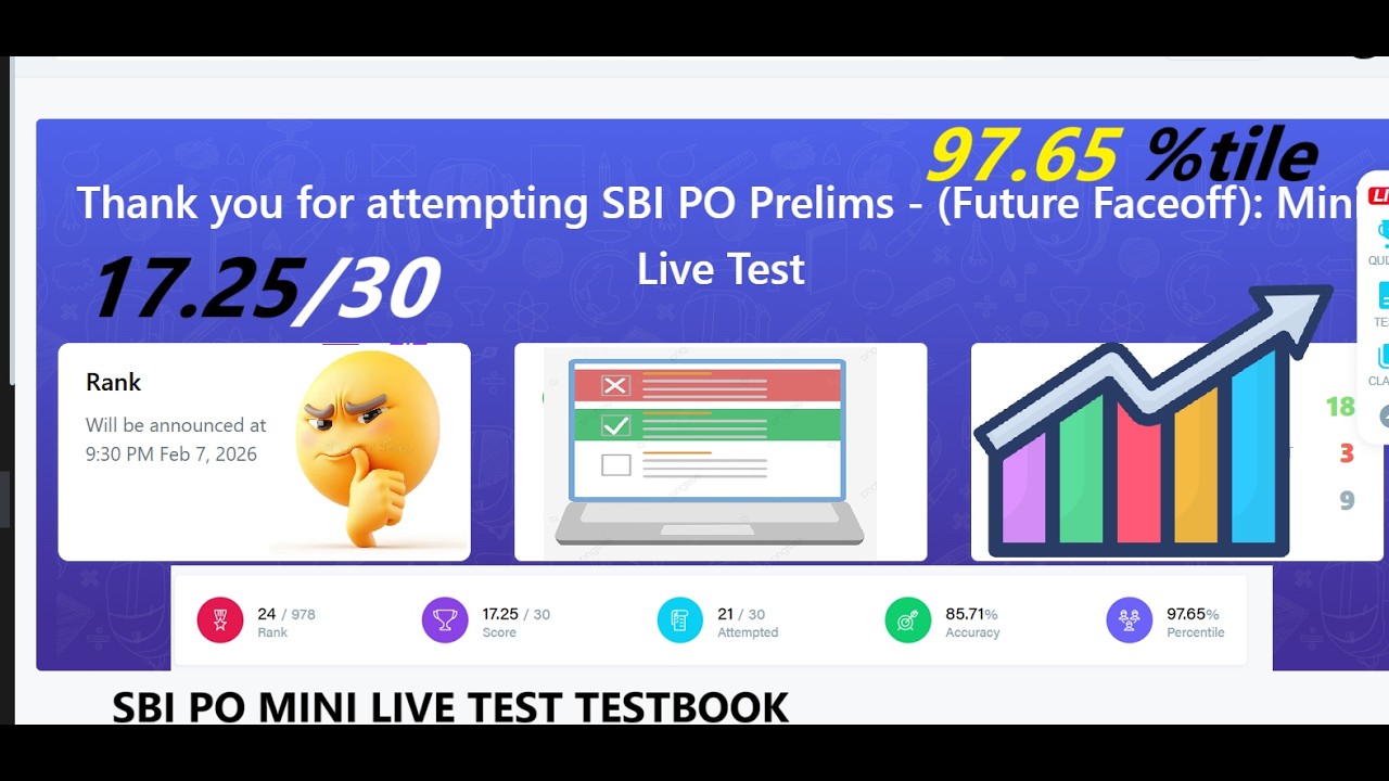 TESTBOOK SBI PO Mini Live Mock