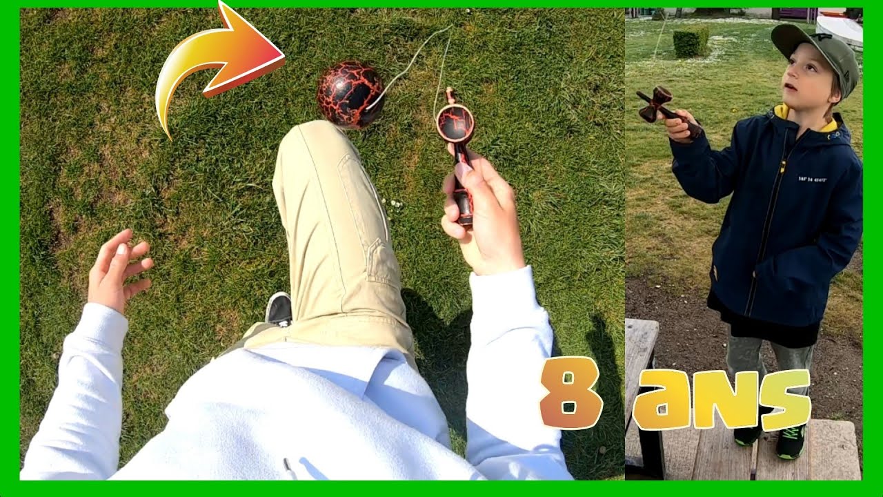 APPRENTISSAGE DE TRICKS EN KENDAMA ! ( mon petit frère kiff )