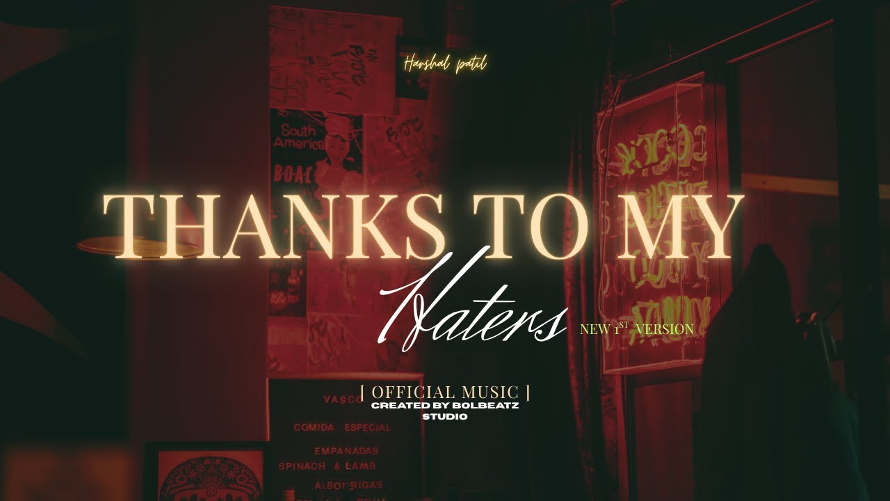 Thanks To My Haters | H∆RSH∆L | Official Hindi Rap | Motivational trp 