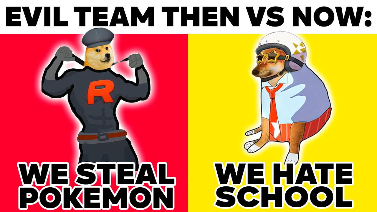 POKEMON MEMES V137 Evil Team Then Vs Now: