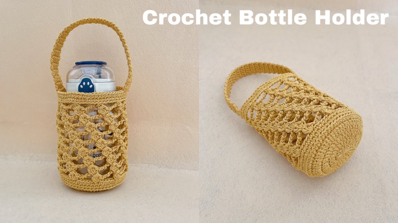 Crochet Bottle Holder | Móc túi đựng bình nước (mẫu3)