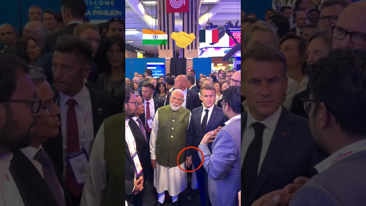 Modi, Macron Holding Hands at VivaTech Conference in Paris