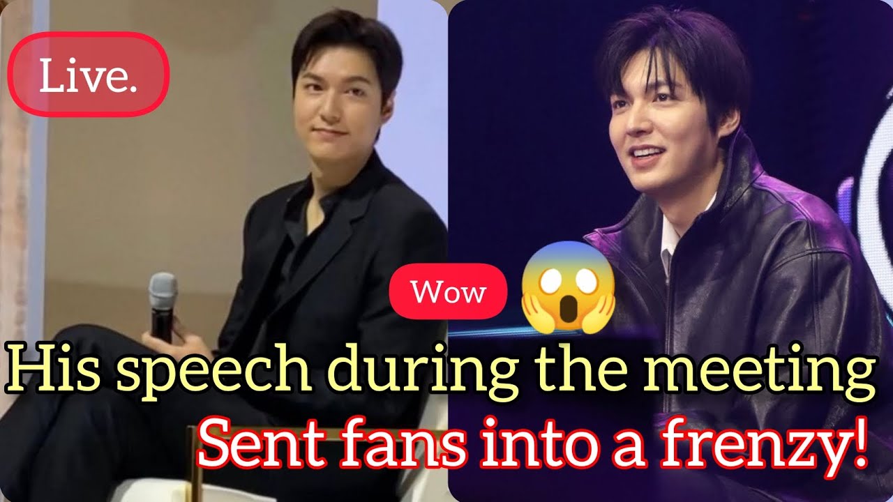 Lee Min-ho&rsquo;s Emotional Press Conference Speech Leaves Fans Heartbroken and the Internet in Shock!😱