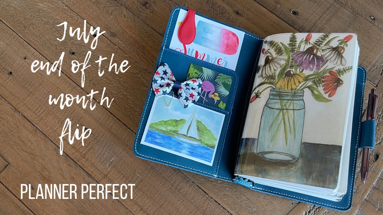 A Chatty July Planner Flip | Planner Perfect | Jordan Leather | Wide Traveler’s Notebook