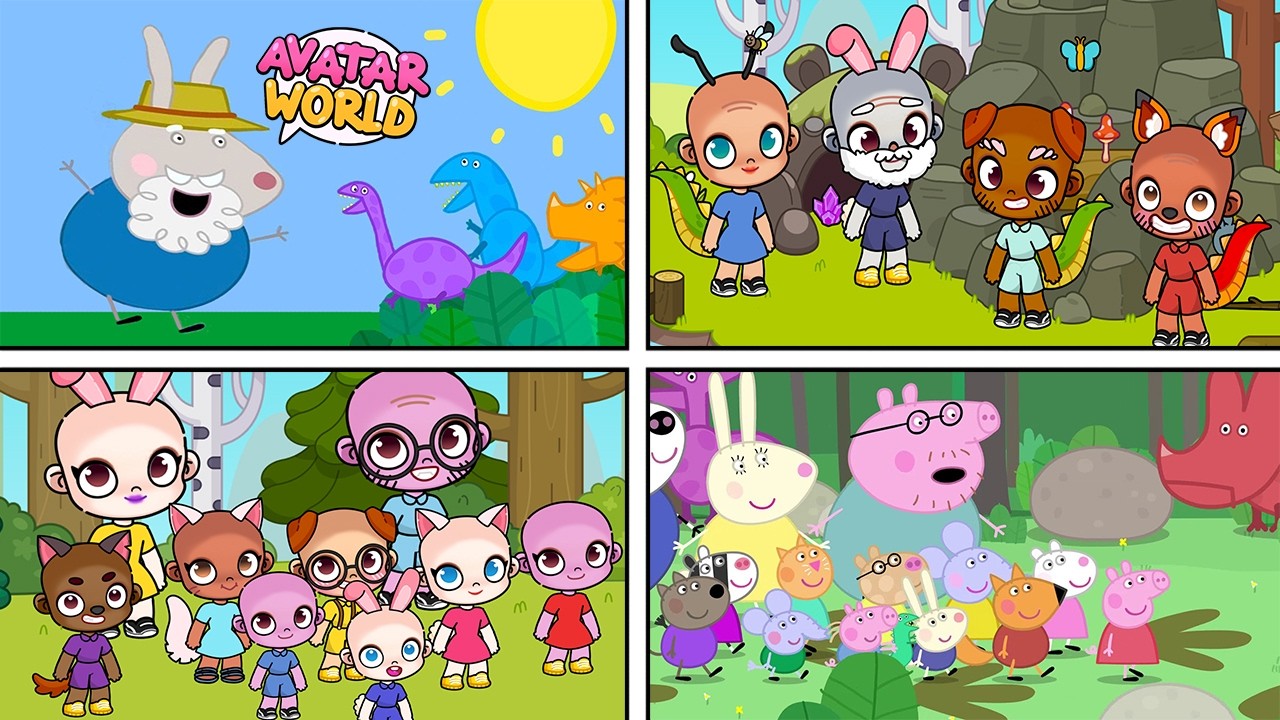 Peppa Pig in Avatar World | Grampy Rabbit in Space and Grampy Rabbit Dinosaur Park