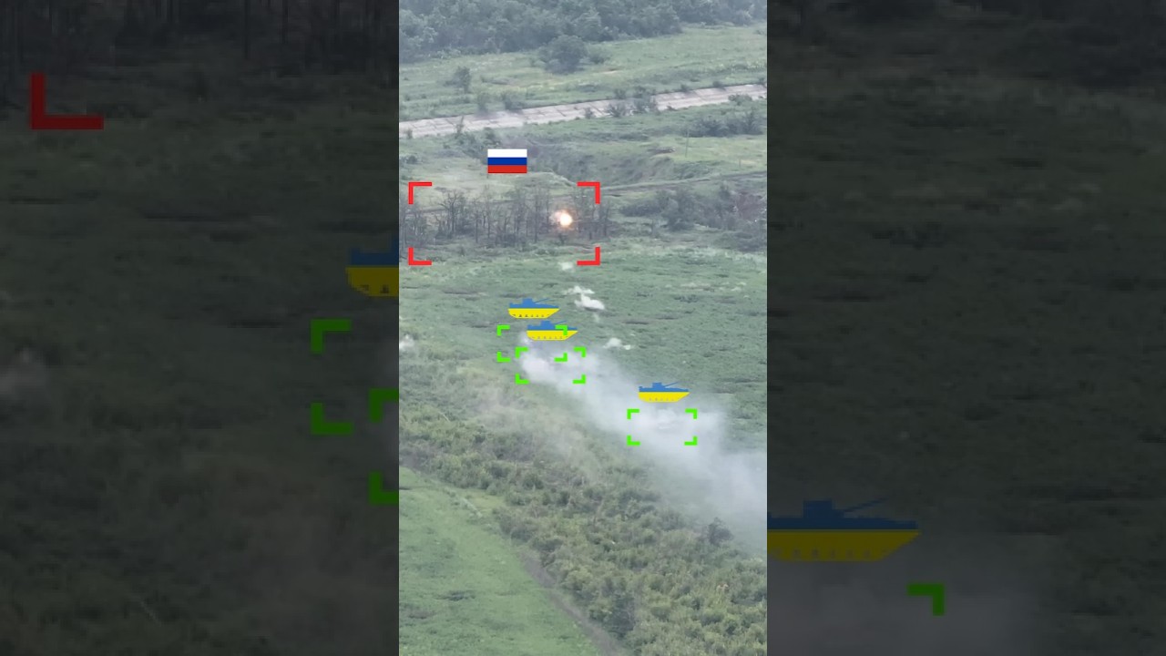 Ukrainian Tanks Engage Russian Tanks in Intense Battlefield Clash!