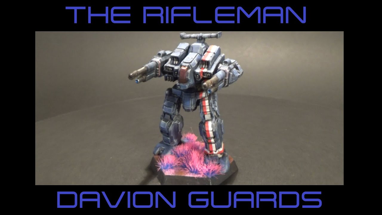 RIFLEMAN, PAINTING BATTLETECH. Davion Guards paint scheme