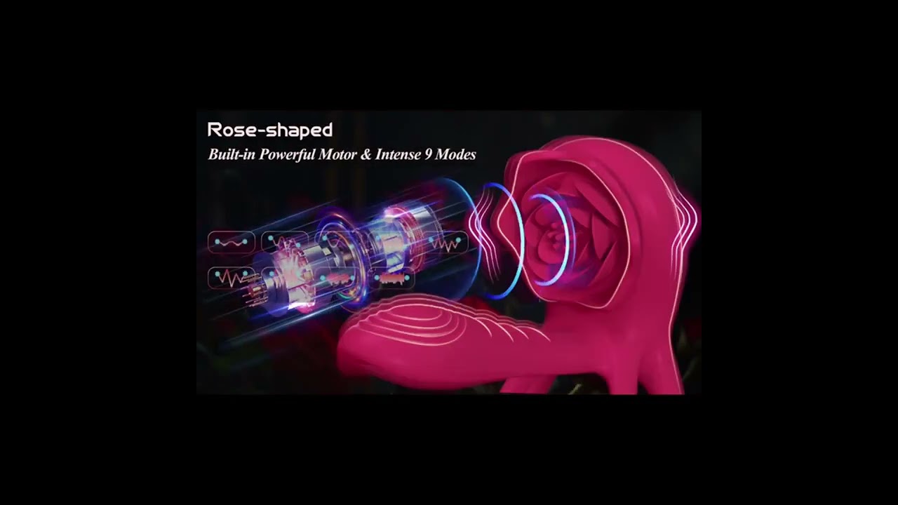 Rose Vibrating Cock Ring Clitoral G-Spot Stimulator 10-Mode Sex Toy
