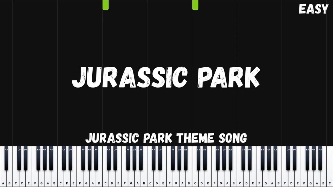 JURASSIC PARK THEME SONG — EASY PIANO TUTORIAL