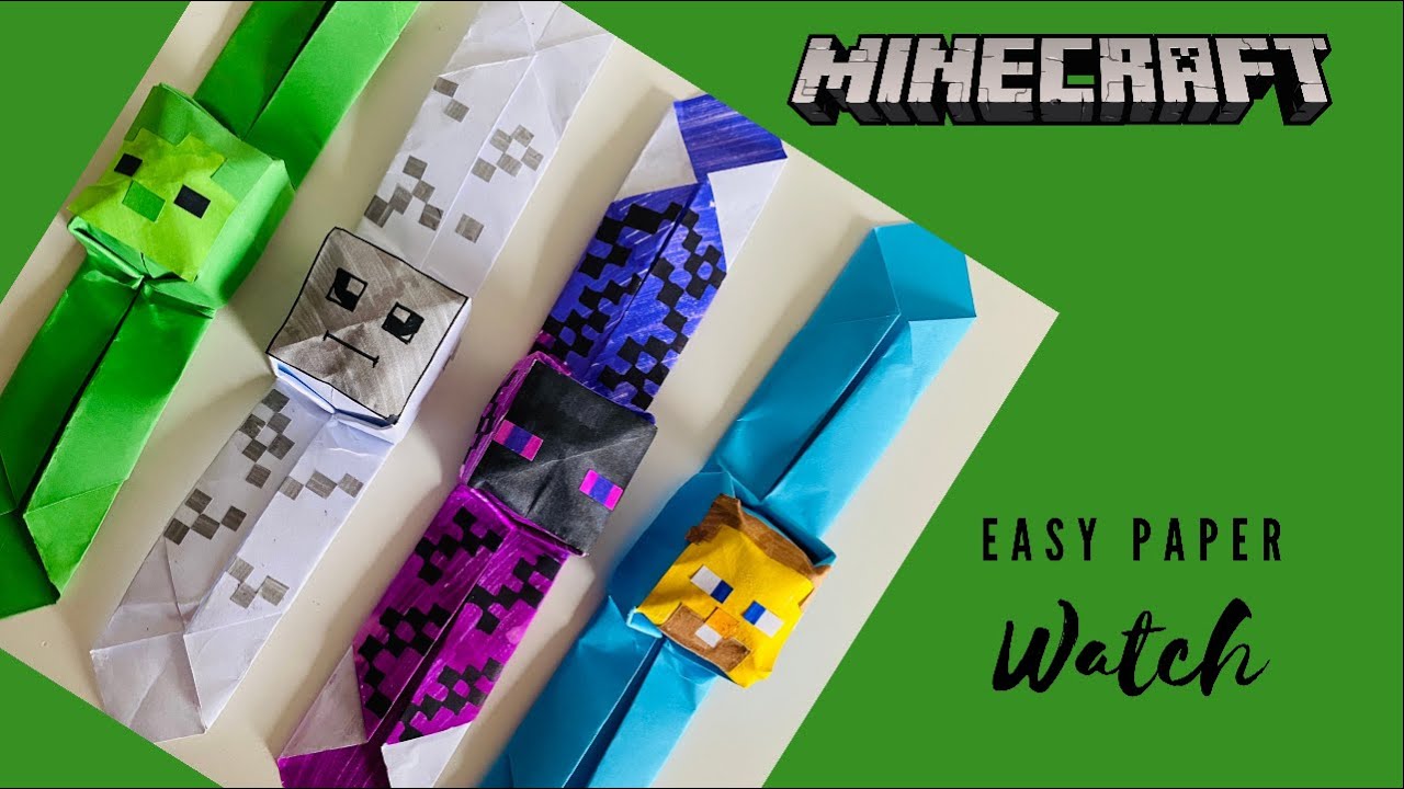 Paper Minecraft Watch | Minecraft Bracelet
