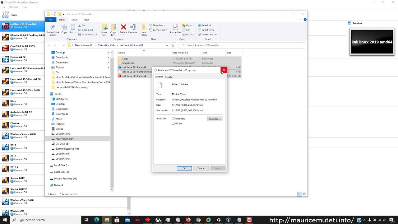 How To Delete Kali Linux 2019.3 X64 Bit Virtual Machine From Oracle VM Virtualbox 6.0.8