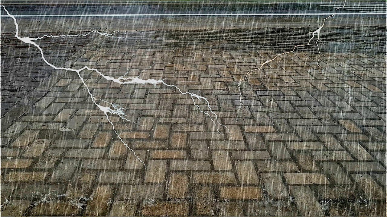 Heavy Rain & Thunderstorm sound | Powerful Rain and Lightning for Sleeping, Relaxing & Studying