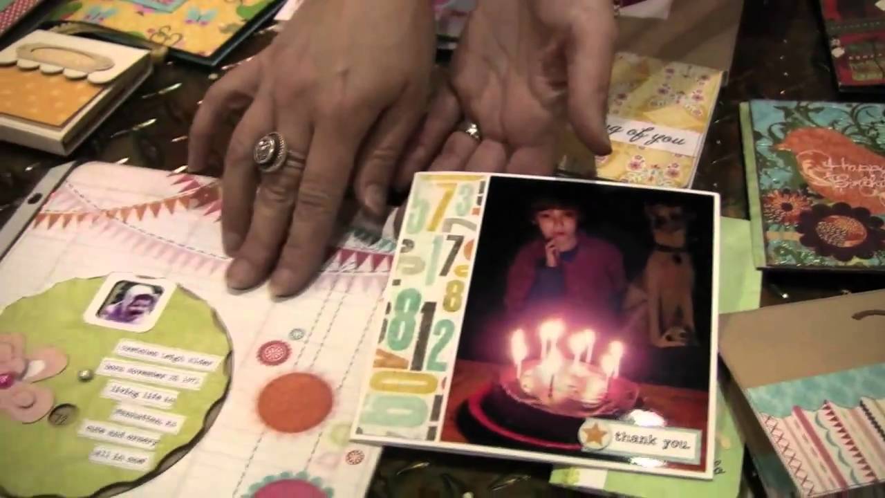 Scrap Time - Karen Burniston shows us samples using her Sizzix 3D Dies