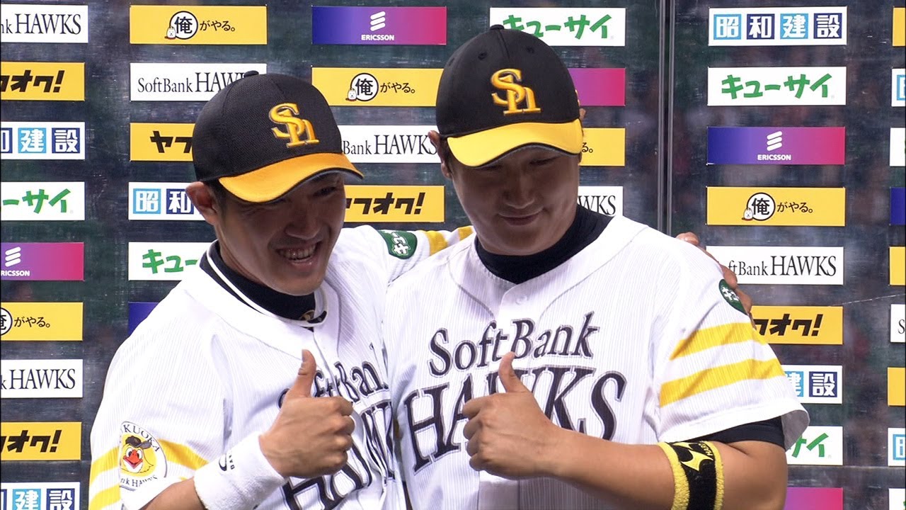 勝ち越し犠飛の内川と特大弾の李大浩のヒーローインタビュー プロ野球パ 2014.05.10 H-L