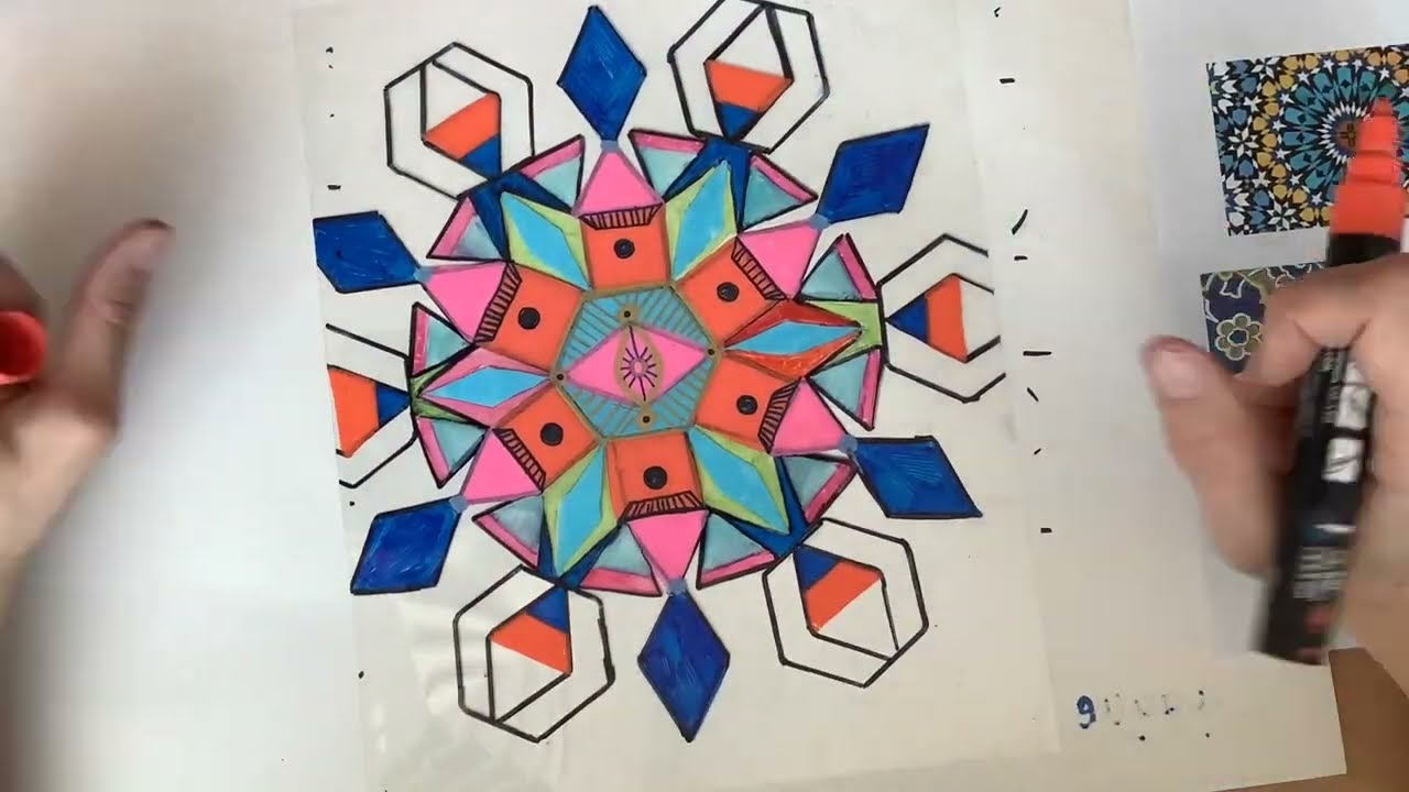 Rotational Symmetry inspired by Islamic tiles