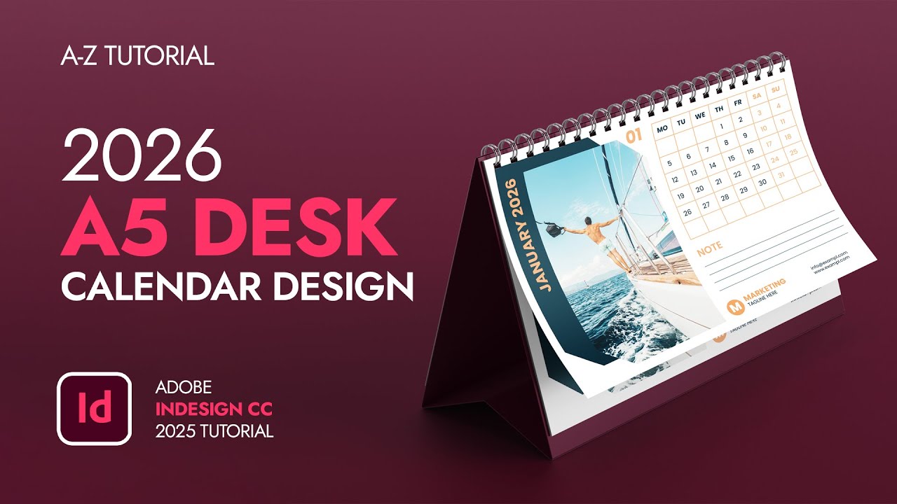 Create a STUNNING Desk Calendar with Adobe InDesign for 2026!