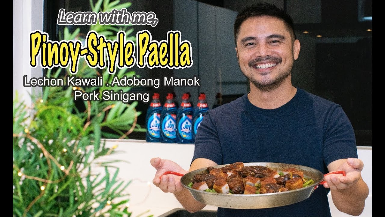 PINOY PAELLA: Lechon Kawali, Adobong Manok & Pork Sinigang