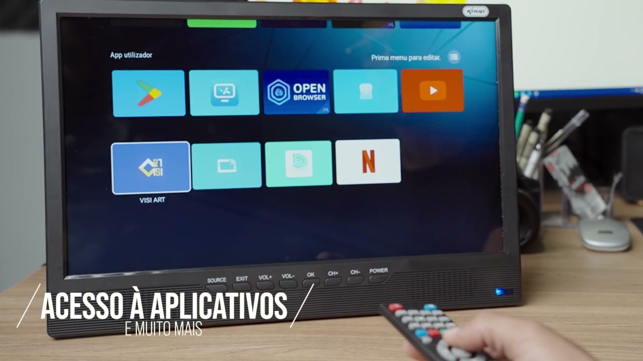 TV Monitor LCD 17,3'' KP-TV17 da Knup | Compacta, Completa e com Android TV!
