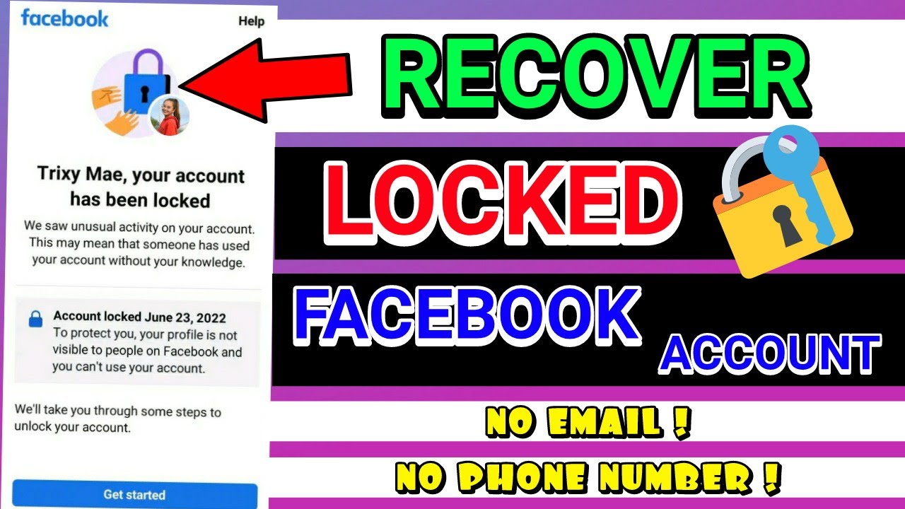HOW TO UNLOCK FACEBOOK ACCOUNT WITHOUT EMAIL AND PHONE NUMBER? FACEBOOK ACCOUNT LOCKED RECOVER 2022