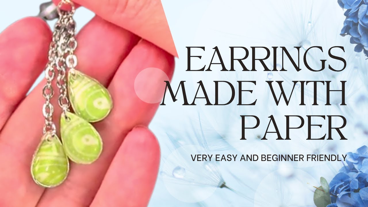 Beautiful Earrings using PAPER and UV Resin