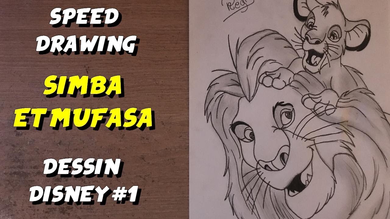 SPEED DRAWING - SIMBA ET MUFASA