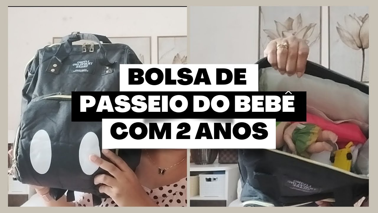 Arrumando a bolsa de passeio da bebê com 2 anos