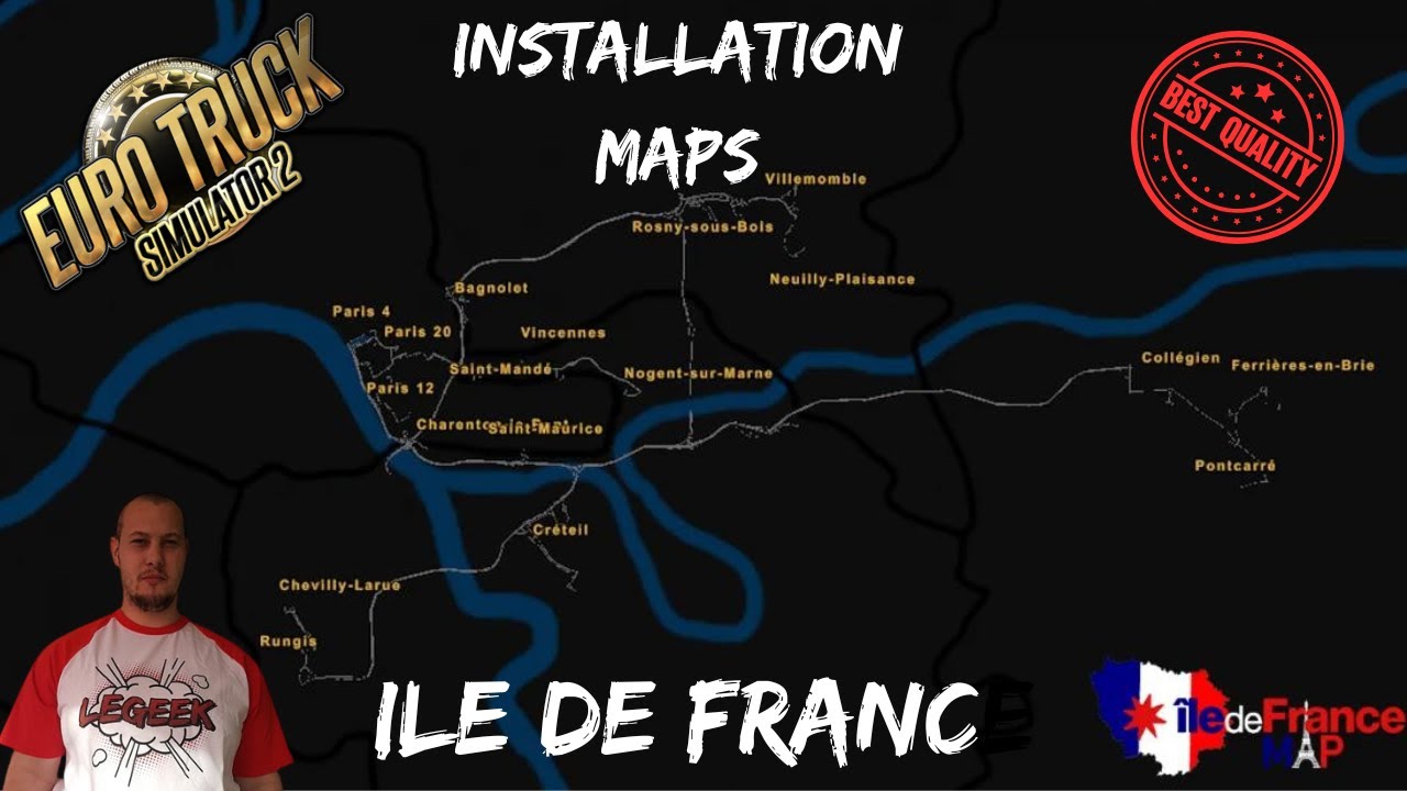 Comment installer la map Île-de-France  ETS 2 🚛(Tuto fait sur  la1.50 posible que sa fonctione plus)
