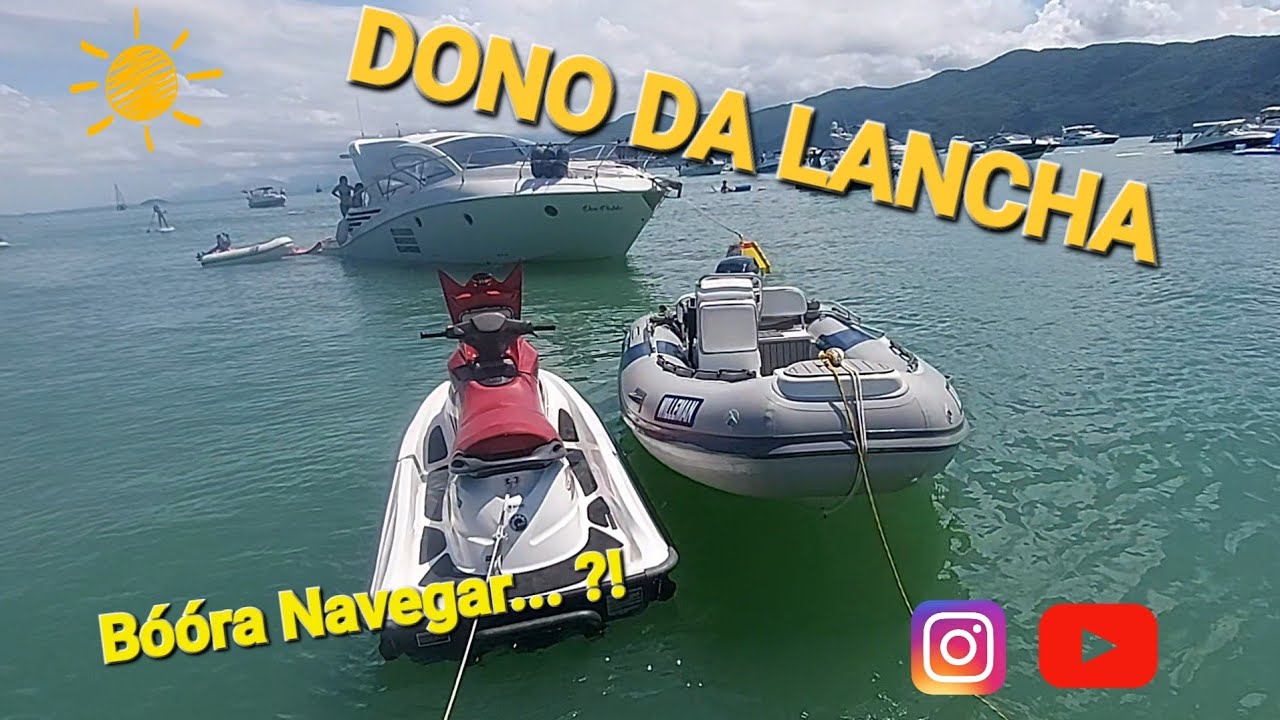 Rolê praia do Tinguá -  O DONO DA LANCHA - BÓÓRA NAVEGAR ?!