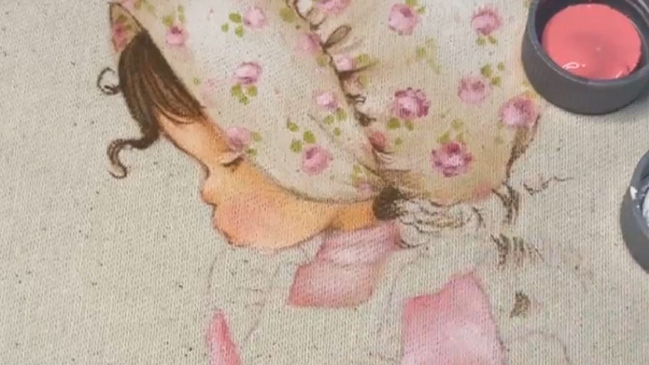 Pintando Menina Vintage - Parte 1/3