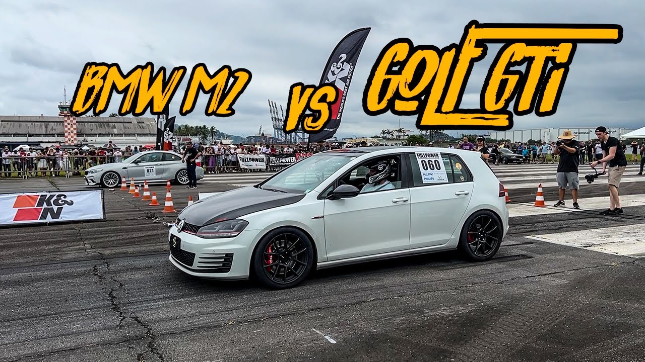 GOLF GTI FORJADÃO BATE RECORD BRASILEIRO!!🔥🚀 BMW M2 DE LADO ACELERANDO TUDO NA CHUVA