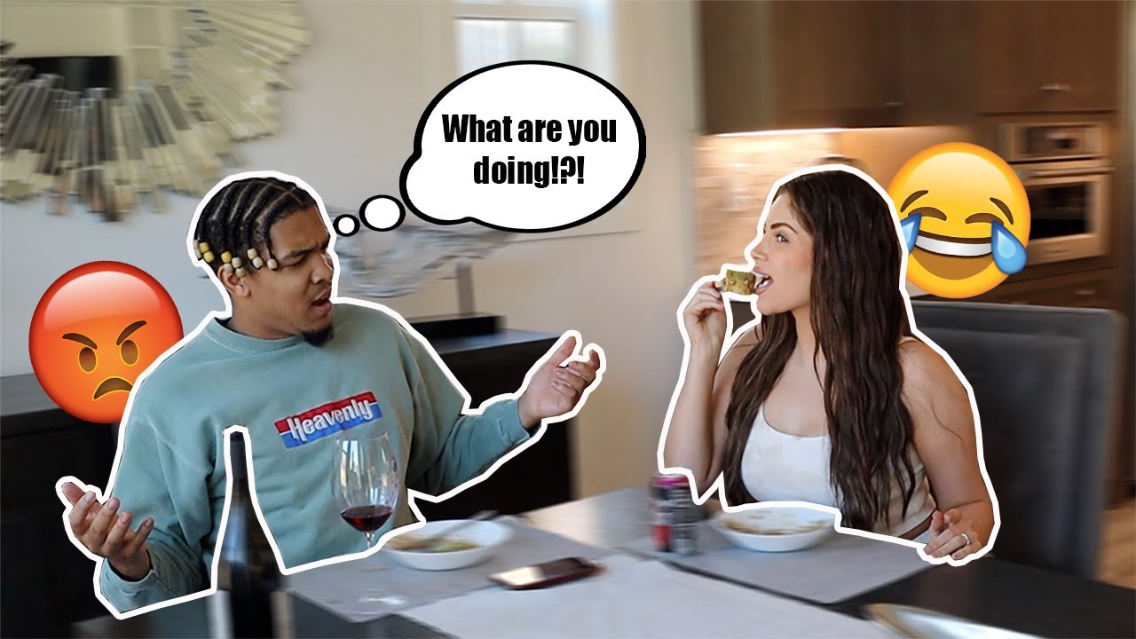 EATING MY HUSBAND'S FOOD TO SEE HOW HE REACTS!