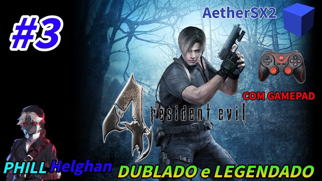 Resident Evil 4 Dublado e Legendado #3 (gameplay com gamepad) AetherSX2 